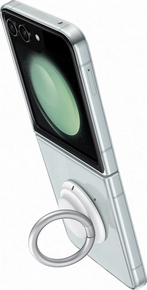 Coque avec support amovible pour Samsung Z Flip 5 Transparent