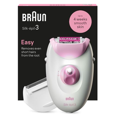 Braun Silk-épil 3 3-031 20 pince(s) Rose, Blanc