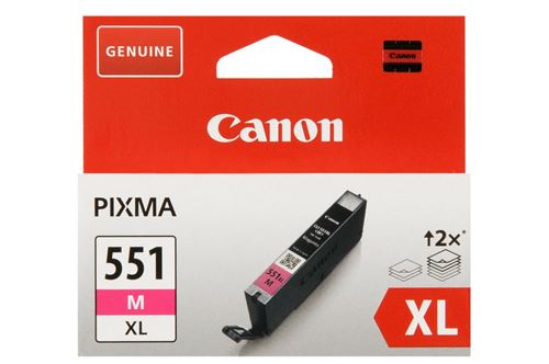 Canon CLI-551M XL - 11 ml - hoog rendement - magenta - origineel - inkttank - voor PIXMA iP8750, iX6850, MG5550, MG5650, MG5655, MG6450, MG6650, MG7150, MG7550, MX725, MX925