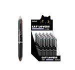 Stylos à bille effaçables Itotal 4 en 1 Chat Noir
