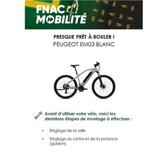 Vélo électrique Peugeot EM03 27,5" Taille 43 Blanc