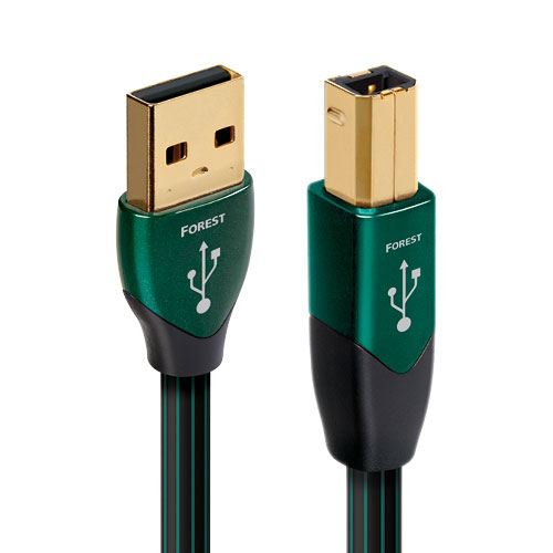 Câble Audioquest USB-A USB-B Forest 1.5 m Vert et noir