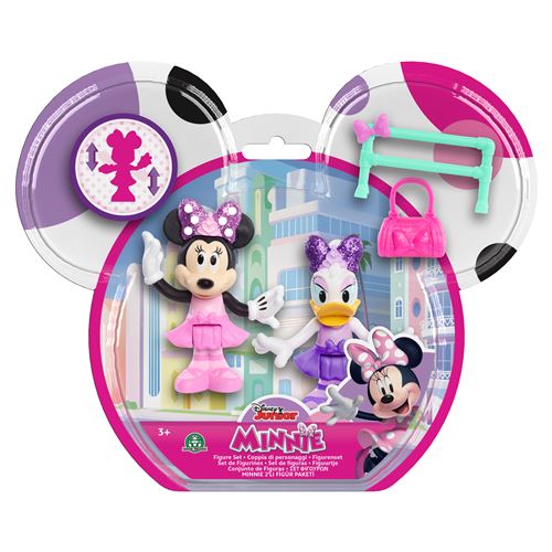 Pack 2 figurines Mickey Et Minnie Bliste Minnie avec accessoires 7,5 cm Modèle aléatoire