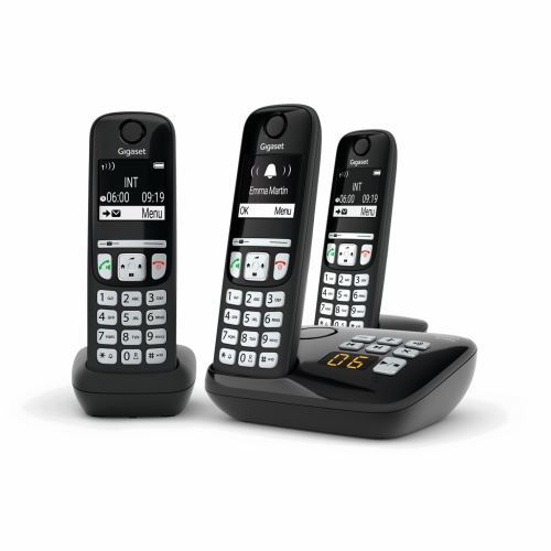 Téléphone fixe sans fil Gigaset Trio A700A Noir
