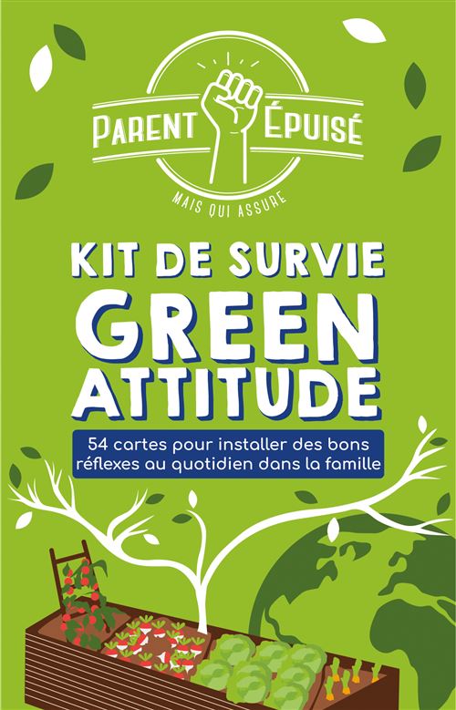 Jeu d’ambiance Asmodee Parent Epuisé Kit de Survie Green attitude