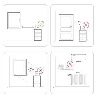 Support Tado pour Thermostat connecté, Contrôle connecté climatisation et Sonde Blanc