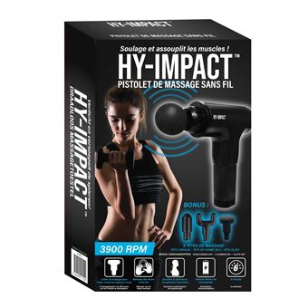 Pistolet de massage sans fil Best of TV Hy Impact Noir