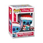 Figurine Funko Pop Disney Santa Stitch avec Scrump