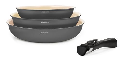 Set de 3 poêles Arthur Martin AM2024 Gris