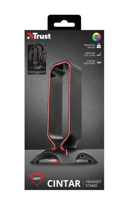 Support pour casque-micro avec éclairage RVB Trust GXT 265 Cintar Noir -  Autres accessoires informatique - Achat & prix