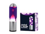 Lampe à poser Itotal Lave avec base silver Liquide Violet et Cire Blanc 40 W