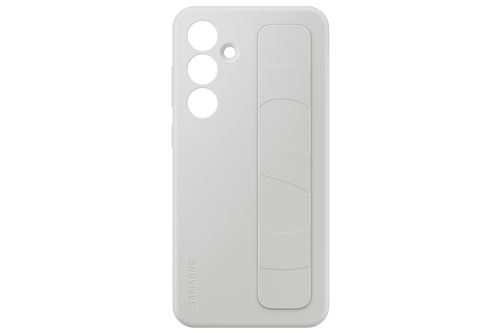 Coque en silicone avec lanière pour Samsung Galaxy S24 FE Gris