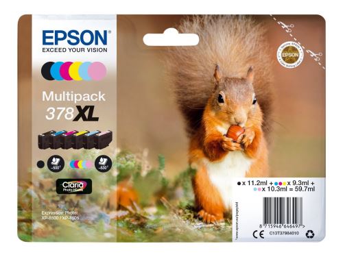 Pack de 4 cartouches d’encre Epson Ecureuil 378 XL