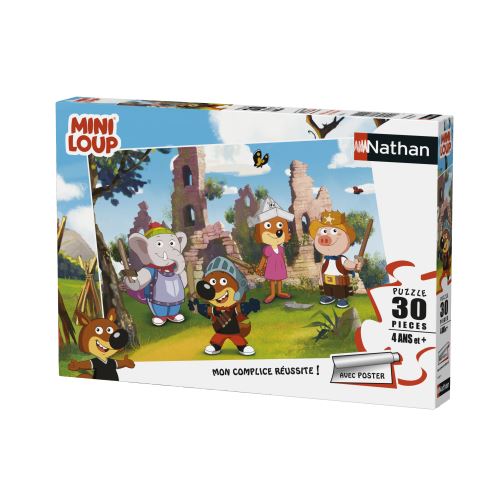 Puzzle 30 pièces Nathan Mini Loup joue au chevalier
