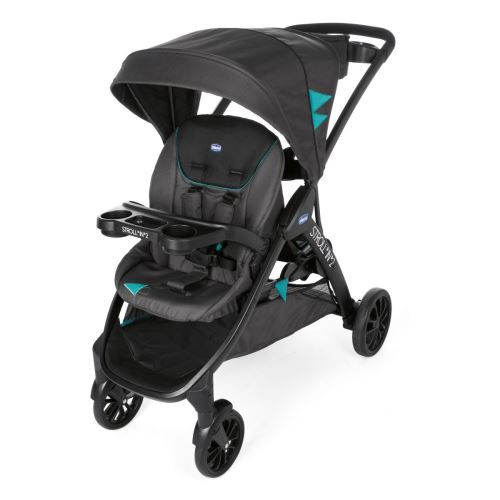 Poussette double Chicco Stroll in 2 Octane Noire et Bleue