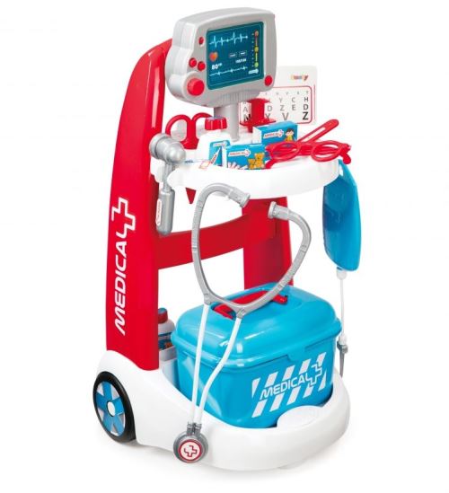Chariot Médical Électronique Smoby – 16 Accessoires de Docteur, Sons et Lumières - vue 4