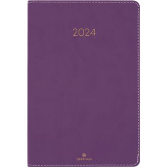 Agenda civil semainier Oberthur 2024 27 FSC Eton Violet