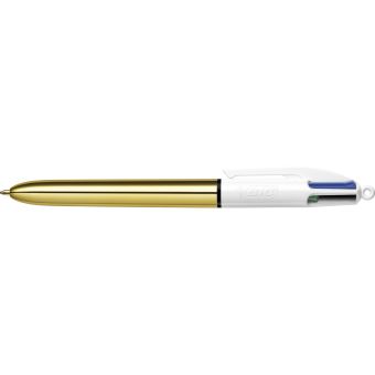 Stylo à bille Bic Shine 4 Couleurs Doré