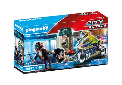 Playmobil City Action 70572 Policier avec moto et voleur