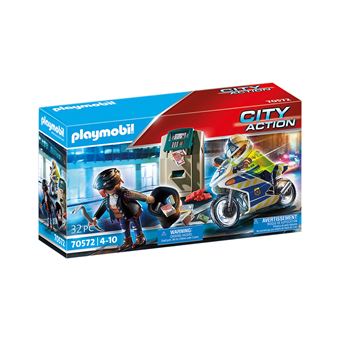 Playmobil City Action 70572 Police Policier avec moto et voleur