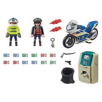 Playmobil City Action 70572 Police Policier avec moto et voleur