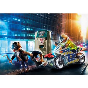 Playmobil City Action 70572 Police Policier avec moto et voleur