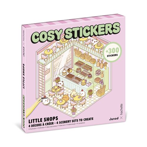Janod Multicolore Jeu Créatif Cosy Stickers Shop