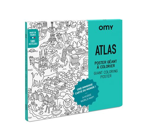 Poster A Colorier Omy Atlas Autre Jeu Creatif Achat Prix Fnac