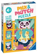 Puzzle enfant 3x24 pièces Ravensburger Mix et Match Les animaux rigolos