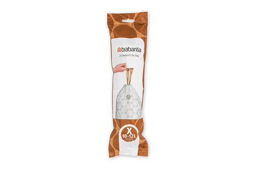Rouleau de 20 sacs poubelle Brabantia PerFectFit 10-12 L Blanc