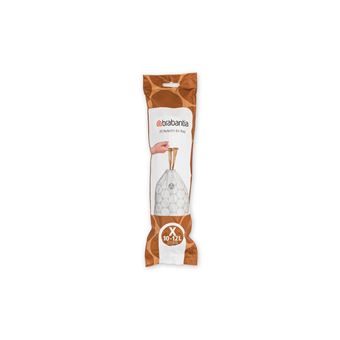 Rouleau de 20 sacs poubelle Brabantia PerFectFit 10-12 L Blanc