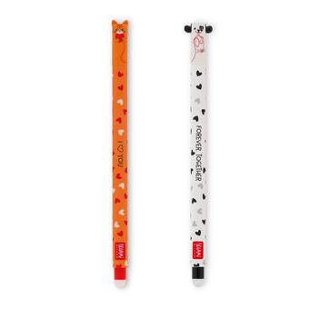 Set 12 pièces Stylos à bille effaçables Legami Better Together