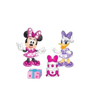 Pack de 2 figurines Mickey Et Minnie Thème Party avec accessoires 7.5 cm