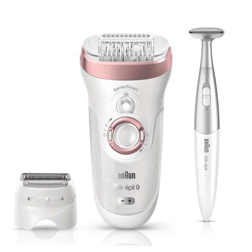 Epilateur électrique Braun Silk Epil 9-890 SensoSmart Blanc et Rose
