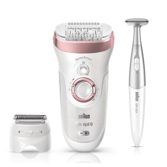 Epilateur électrique Braun Silk Epil 9-890 SensoSmart Blanc et Rose - 1