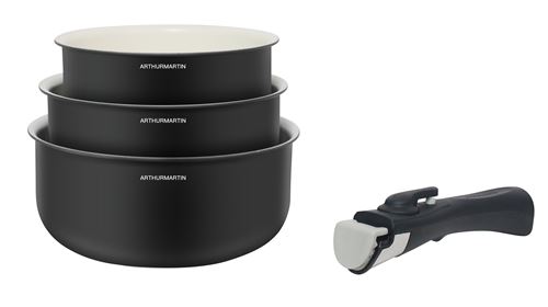 Set de 3 casseroles Arthur Martin AM1618 Noir