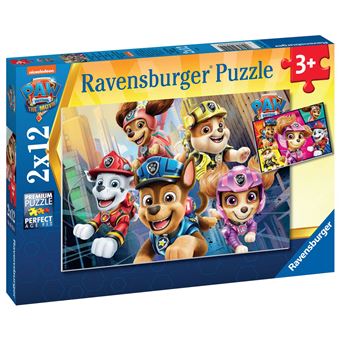 Puzzle enfant 2x12 pièces Ravensburger Nos sauveteurs à quatre pattes Pat'Patrouille