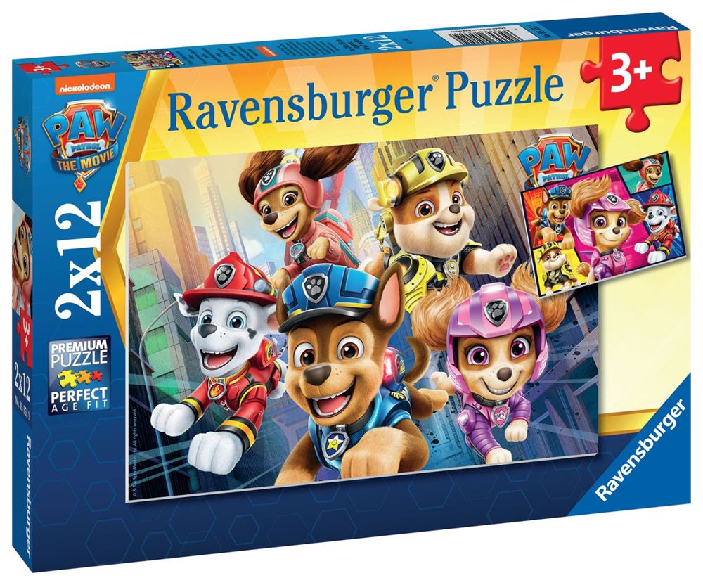 Puzzle enfant 2x12 pièces Ravensburger Nos sauveteurs à quatre pattes Pat' Patrouille - Puzzle