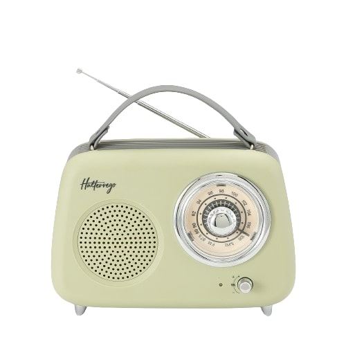 Radio Rétro Halterrego – Bluetooth 5.0, Radio FM, Lecteur USB, Batterie Rechargeable
