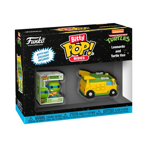 Funko Figurine Bitty Pop Tortues Ninja Leonardo dans son van