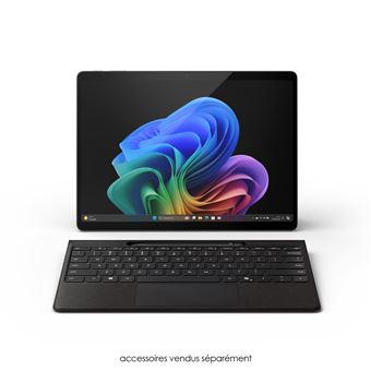 PC Hybride 2 en 1 Microsoft Surface Pro 13" Ecran tactile Qualcomm® C10 16 Go RAM 512 Go SSD Noir