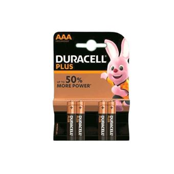 Pack de 4 piles Duracell AAA Plus LR03