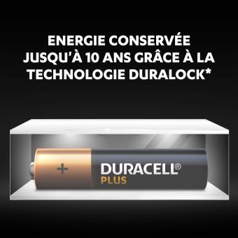 Pack de 4 piles Duracell AAA Plus LR03