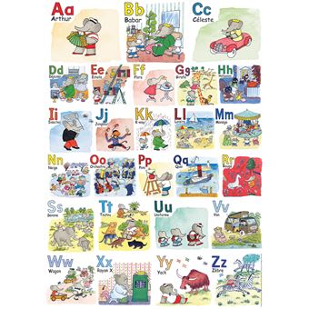 Puzzle 1000 pièces Nathan L'abécédaire de Babar