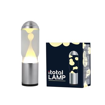 Lampe à poser Itotal à base argentée Liquide Transparent et Cire Blanc 40 W