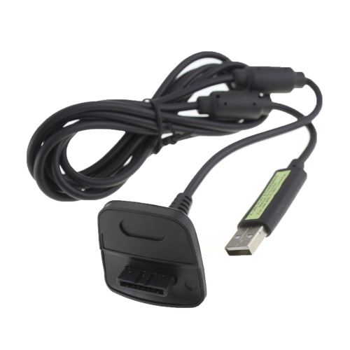 Frek Noir Câble Recharge Freaks And Geeks Pour Manette Xbox 360 Sans Fil