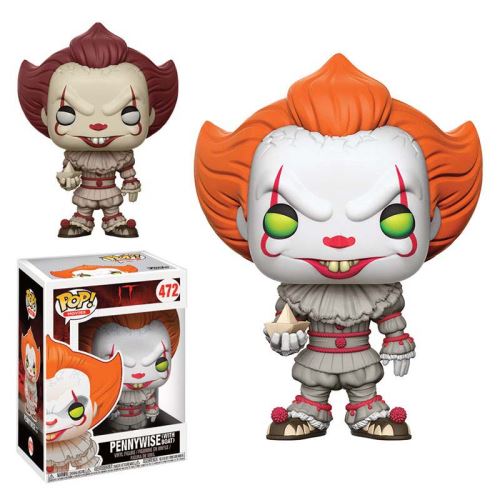 HORROR-BOBBLE HEAD POP N°472-IT-PENNYWISE WITH BOAT