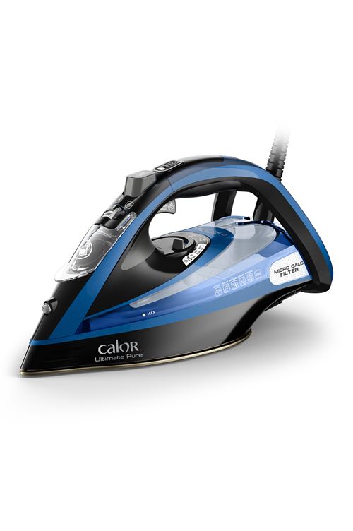Fer À Repasser Vapeur Calor Ultimate Pure Filtre Microcalc Fv9848C0 Bleu