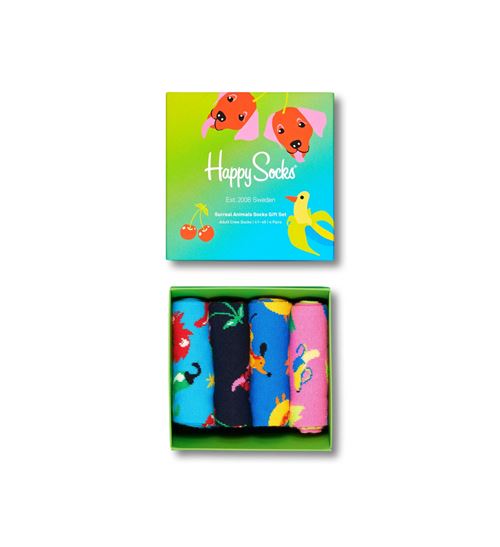 Chaussettes hautes Happy Socks Pack de 4 paires Animal surréaliste Taille 41-46
