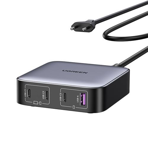 Station de charge de bureau UGREEN 100 W Gris anodisé